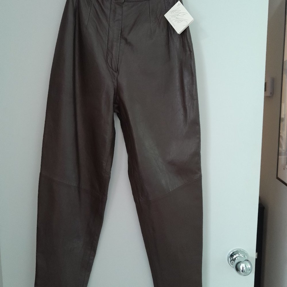 Leather Pants - Brown - New With Tags On